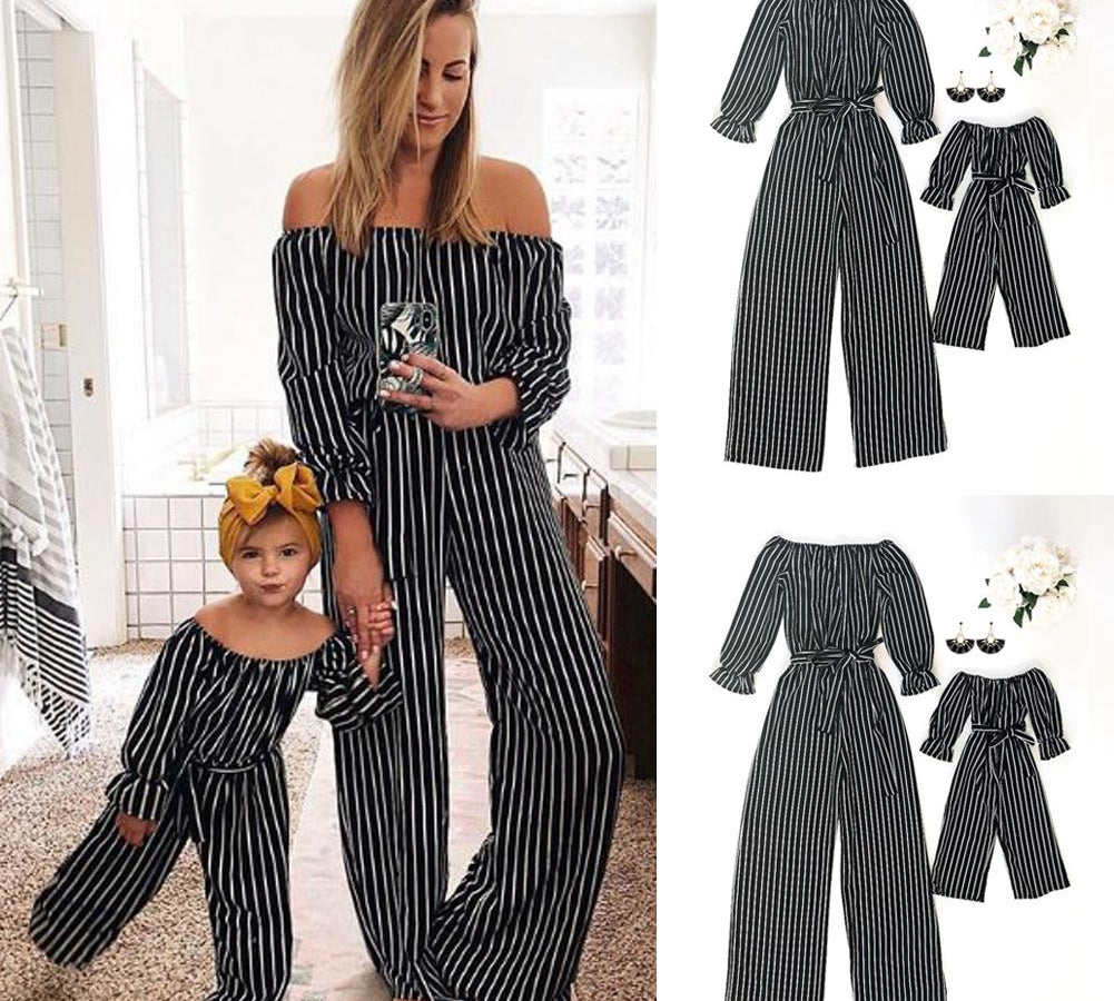 Fashion Striped Family Matching Clothes