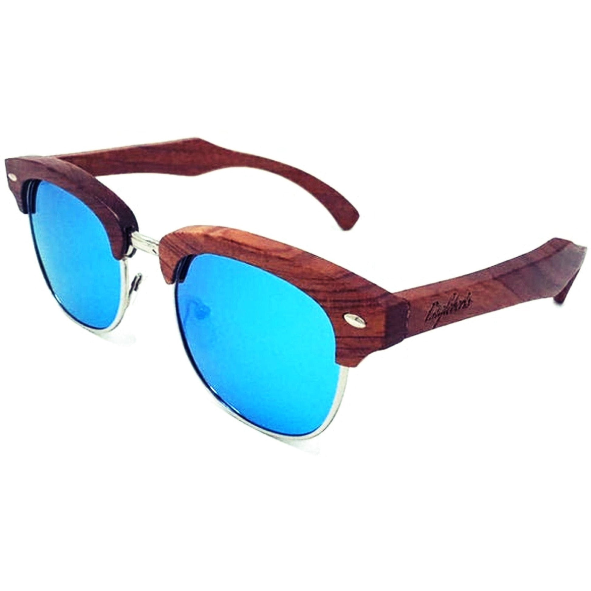 stylish natural wood grain sunglasses